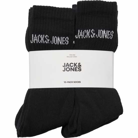Jack And Jones Regan Mens 10-Pack Socks Black Мъжки чорапи