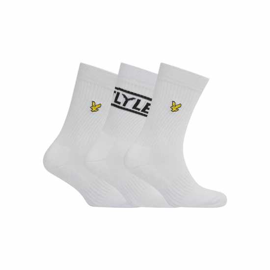 Lyle And Scott 3-Pack Logo Socks Бяло 