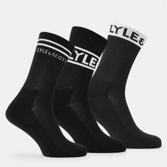 Lyle And Scott 3-Pack Logo Socks Черно 