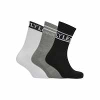 Lyle And Scott 3-Pack Logo Socks Черно/Бяло/Сиво 