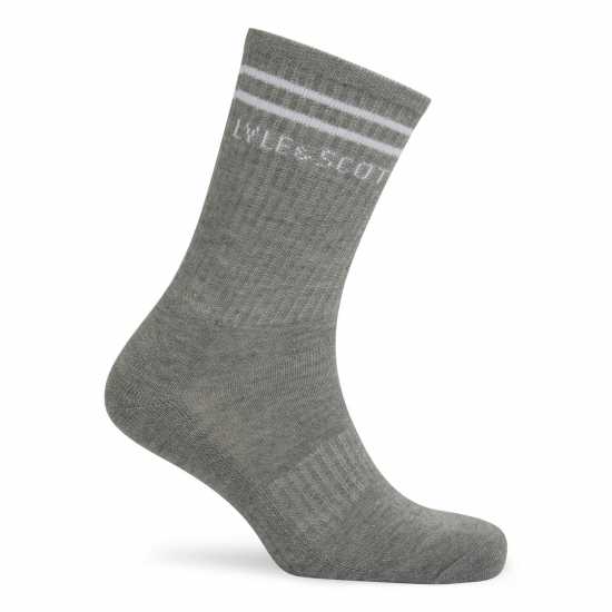 Lyle And Scott 3-Pack Logo Socks Черно/Бяло/Сиво 