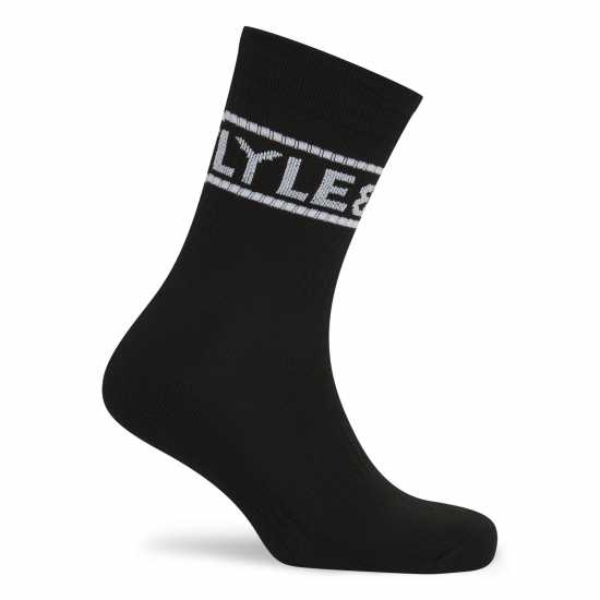 Lyle And Scott 3-Pack Logo Socks Черно/Бяло/Сиво 
