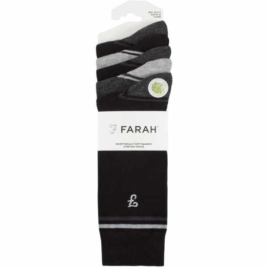 Farah 5 Pack Bamboo Socks Mens Farah 5 Pack Bamboo Socks Mens