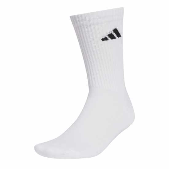 Мъжки чорапи Adidas 3-Pack Crew Socks Adults Бяло/Черно Adidas 3-Pack Crew Socks Adults Бяло/Черно Мъжки чорапи
