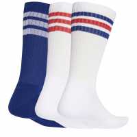 Adidas 3-Pack Crew Socks Adults White/Navy/Red 