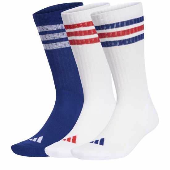 Adidas 3-Pack Crew Socks Adults White/Navy/Red 