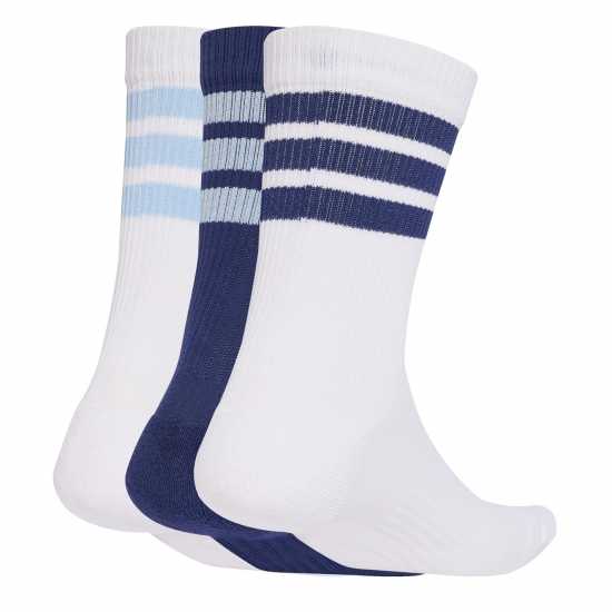 Мъжки чорапи Adidas 3-Pack Crew Socks Adults Blue/White 3S Adidas 3-Pack Crew Socks Adults Blue/White 3S Мъжки чорапи