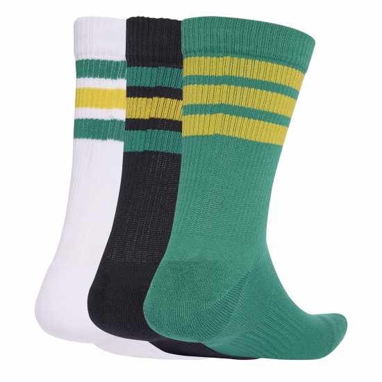 Adidas 3-Pack Crew Socks Adults Зелено/Жълто 3S Мъжки чорапи