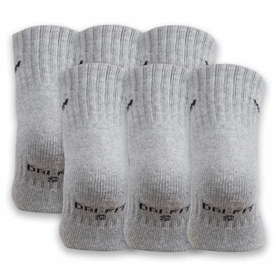 Nike Swoosh Performance Quarter Sock 6 Pack Childrens Сиво Детски чорапи