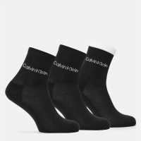 Calvin Klein Ck Logo Crew Socks 3-Pack Womens Черно 
