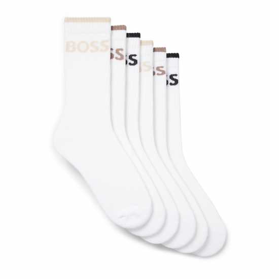 Boss 6P Qs Stripe Cc 10257762 01 Crew Sock Mens  Мъжки чорапи