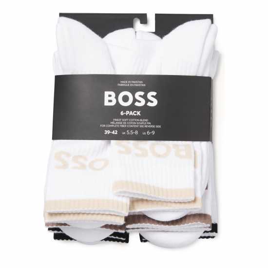Boss 6P Qs Stripe Cc 10257762 01 Crew Sock Mens  Мъжки чорапи