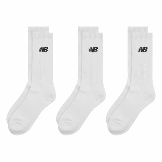 Мъжки чорапи New Balance Everyday Crew Socks 3-Pack Adults White New Balance Everyday Crew Socks 3-Pack Adults White Мъжки чорапи