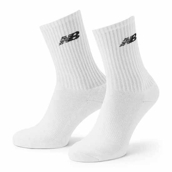 Мъжки чорапи New Balance Everyday Crew Socks 3-Pack Adults White New Balance Everyday Crew Socks 3-Pack Adults White Мъжки чорапи