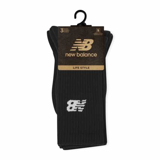 New Balance Everyday Crew Socks 3-Pack Adults Black Мъжки чорапи