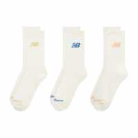New Balance Everyday Crew Socks 3-Pack Adults Ecru 