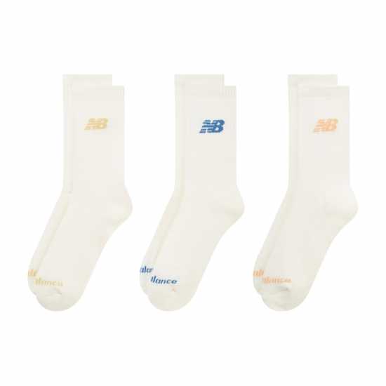 New Balance Everyday Crew Socks 3-Pack Adults Ecru 