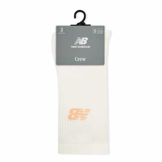 New Balance Everyday Crew Socks 3-Pack Adults Ecru 