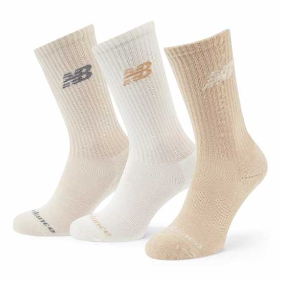 New Balance Everyday Crew Socks 3-Pack Adults Neutrals 