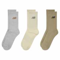 New Balance Everyday Crew Socks 3-Pack Adults Neutrals Multi Мъжки чорапи