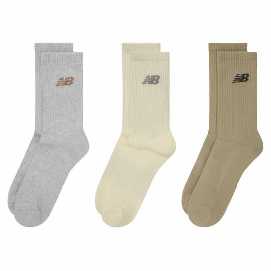 Мъжки чорапи New Balance Everyday Crew Socks 3-Pack Adults Neutrals Multi New Balance Everyday Crew Socks 3-Pack Adults Neutrals Multi Мъжки чорапи