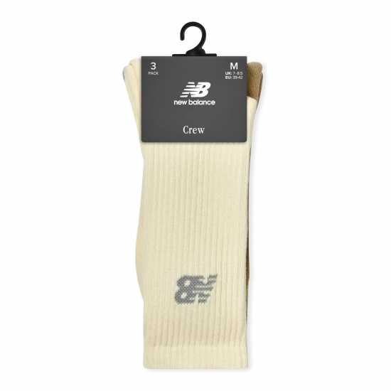 Мъжки чорапи New Balance Everyday Crew Socks 3-Pack Adults Neutrals Multi New Balance Everyday Crew Socks 3-Pack Adults Neutrals Multi Мъжки чорапи