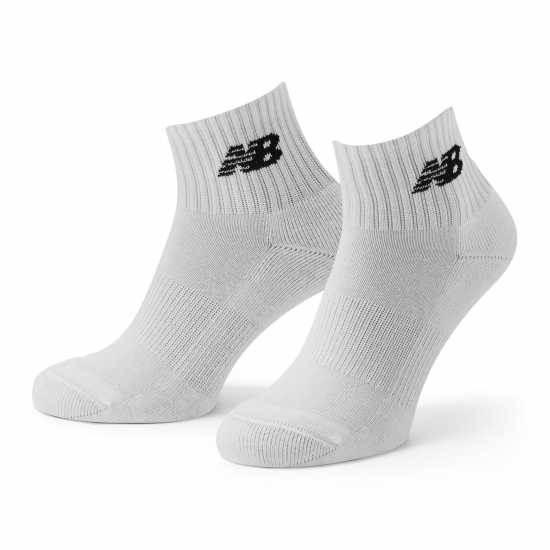 Мъжки чорапи New Balance Everyday Ankle Socks 3-Pack Adults White New Balance Everyday Ankle Socks 3-Pack Adults White Мъжки чорапи