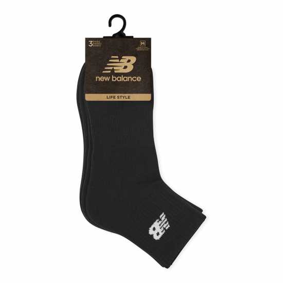 New Balance Everyday Ankle Socks 3-Pack Adults Black Мъжки чорапи