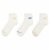 New Balance Everyday Ankle Socks 3-Pack Adults Ecru 