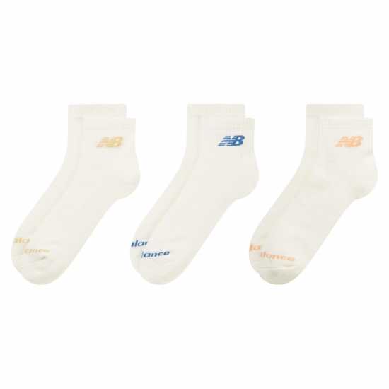 New Balance Everyday Ankle Socks 3-Pack Adults Ecru 