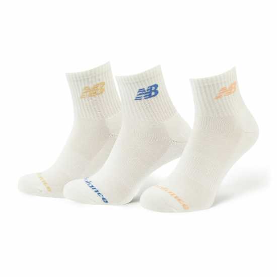 New Balance Everyday Ankle Socks 3-Pack Adults Ecru 