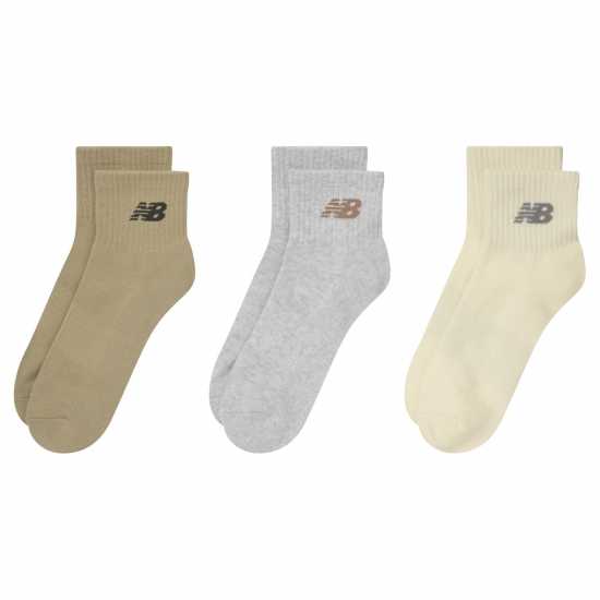 New Balance Everyday Ankle Socks 3-Pack Adults Neutrals Multi Мъжки чорапи