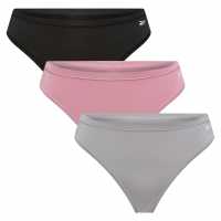 Reebok Womens 3 Pack Thong Agatha  