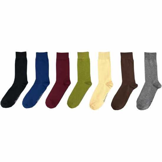 Firetrap Formal Socks 7 Pack Mens Цветова Смес Мъжки чорапи