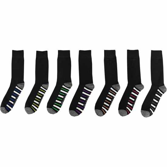 Firetrap Formal Socks 7 Pack Mens Сива подошва Мъжки чорапи