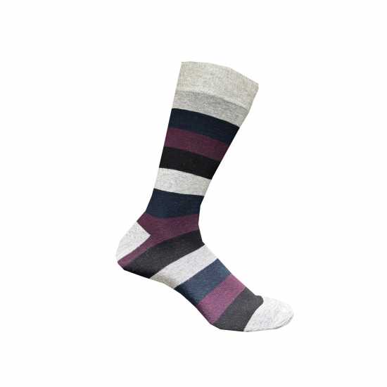 Firetrap Formal Socks 7 Pack Mens Смела полоса Мъжки чорапи