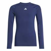 Adidas Детско Горнище Дълъг Ръкав Techfit Aeroready Long Sleeve Top Juniors Нави Син 