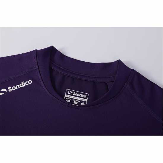 Sondico Core Baselayer Short Sleeves Junior Girls Лилаво Детски основен слой дрехи