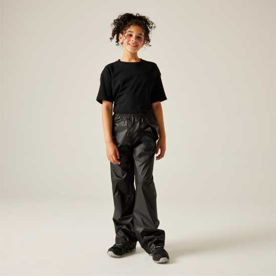 Regatta Kids Stormbreak Waterproof Overtrouser Black 
