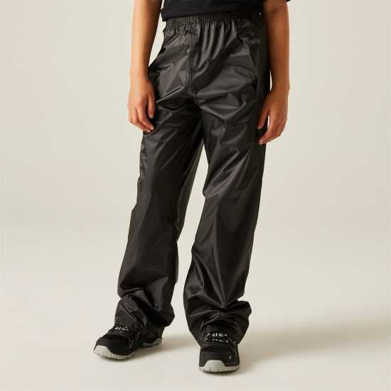 Regatta Kids Stormbreak Waterproof Overtrouser Black 