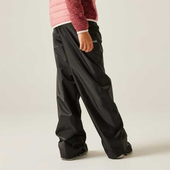 Regatta Kids Stormbreak Waterproof Overtrouser Black 