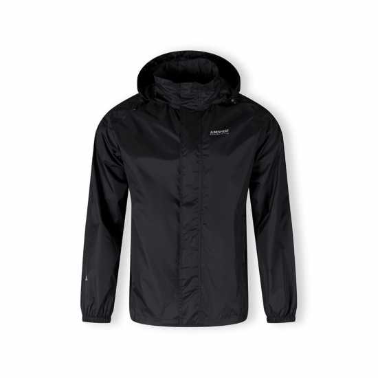 Непромокаемо Яке Men Packaway Waterproof Jacket With Zip Front Black Xs 3Xl  