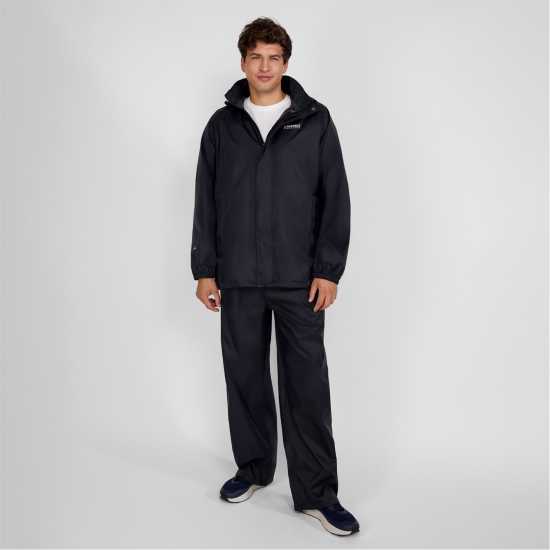 Непромокаемо Яке Men Packaway Waterproof Jacket With Zip Front Black Xs 3Xl  