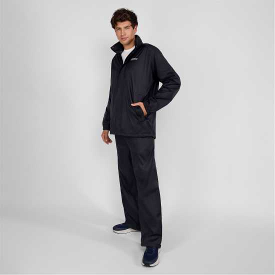 Непромокаемо Яке Men Packaway Waterproof Jacket With Zip Front Black Xs 3Xl  