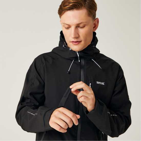 Непромокаемо Яке Мъжко Regatta Lightweight Okara Waterproof Jacket Mens Черно Мъжко водонепромокаемо облекло