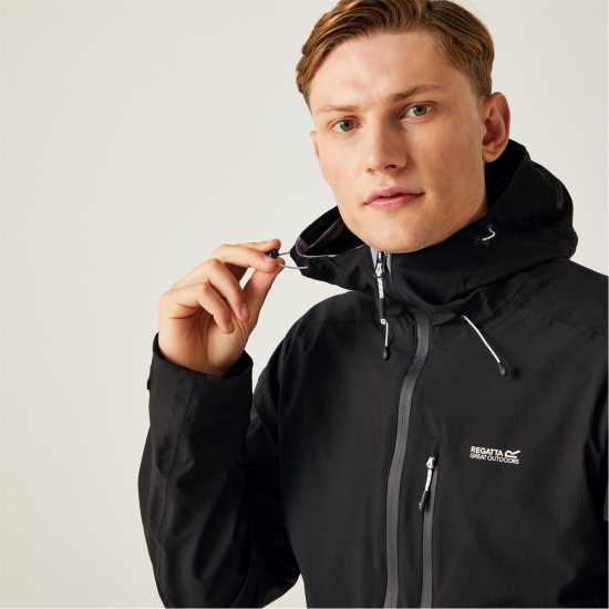 Непромокаемо Яке Мъжко Regatta Lightweight Okara Waterproof Jacket Mens Черно Мъжко водонепромокаемо облекло