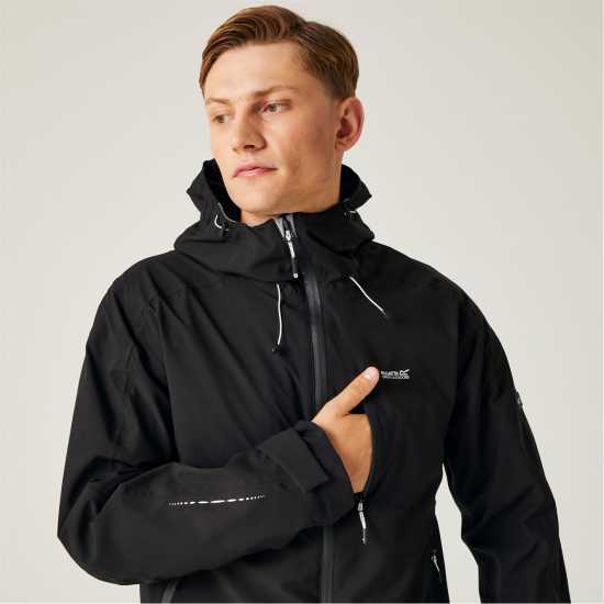 Непромокаемо Яке Мъжко Regatta Lightweight Okara Waterproof Jacket Mens Черно Мъжко водонепромокаемо облекло