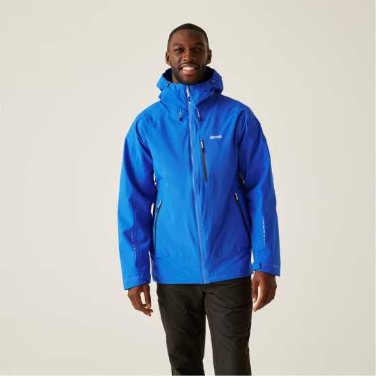 Непромокаемо Яке Мъжко Regatta Lightweight Okara Waterproof Jacket Mens Синьо/Морско синьо Мъжко водонепромокаемо облекло