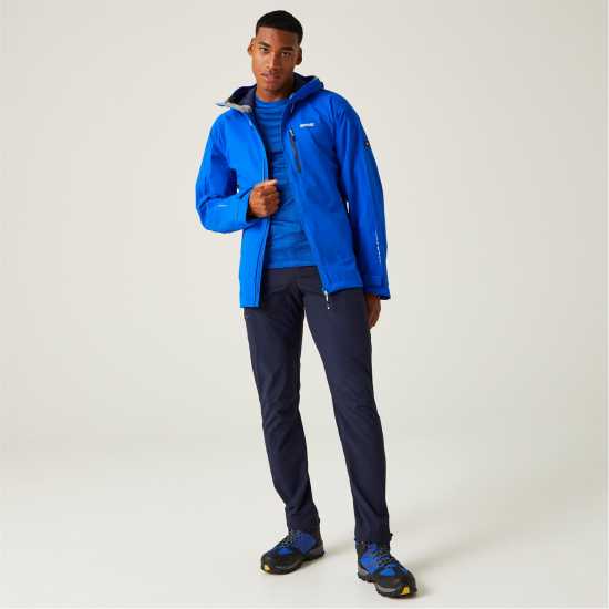 Непромокаемо Яке Мъжко Regatta Lightweight Okara Waterproof Jacket Mens Синьо/Морско синьо Мъжко водонепромокаемо облекло