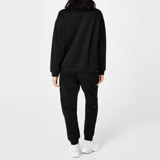 Slazenger Quarter Zip Sweatshirt Womens Черно Дамски полар